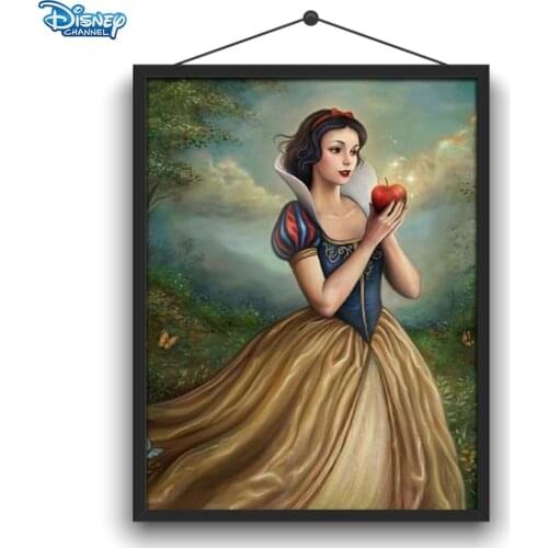 Disney 5D DIY Diamond Painting Princess Anthropomorphic Retro Oil Painting Style Diamond Embroidery Crafts Home Decoration