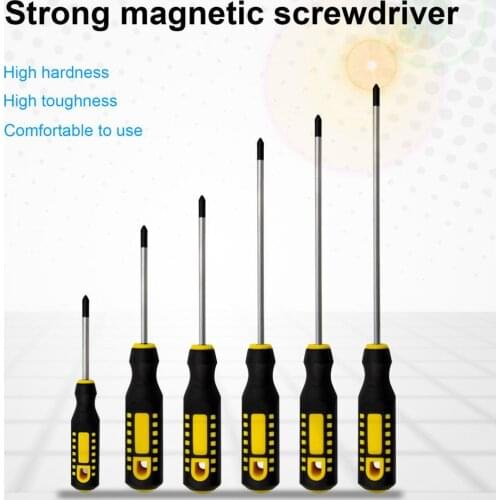 3-10 inch High Hardness Cross Screwdriver Magnetic Non-slip Cross Screw Driver Hardware for Home Repairing Opening Tool