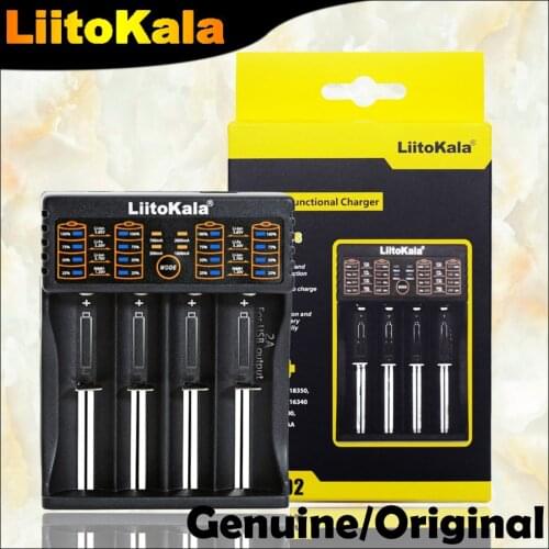 Liitokala Lii-100 Lii-202 Lii-402 Lii-PL4 1.2V 3.7V 3.2V 3.85V AA 18650 18350 26650 18350 NiMH lithium battery smart charger