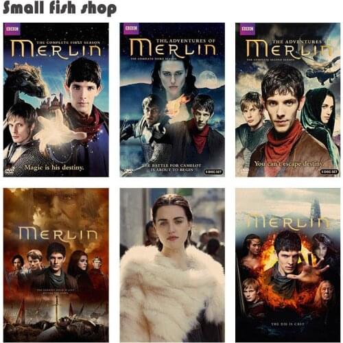 Merlin Home Furnishing decoration Kraft Movie Poster Drawing core Wall stickers