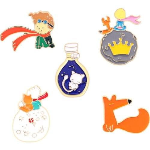 Fashion Lapel Pins Cartoons Anime Enamel Badges Brooches For Women Cute Avatar Hijab Pins Metal Vintage Brooch Badges Jewelry