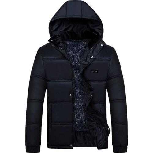 Middle-aged Cotton-padded Clothes MenS Wear Winter Coat Thick Plush Daddy Clothes Warm Plus-size down Feather Cotton-padded