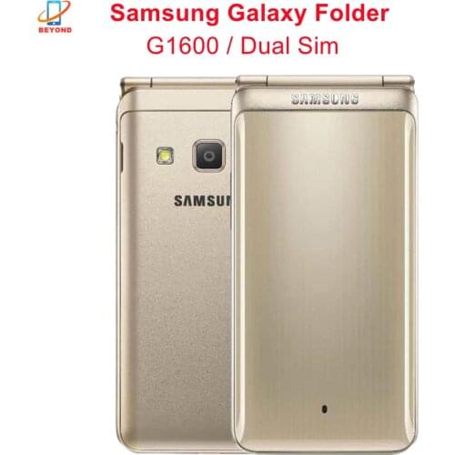 Samsung Galaxy Folder G1600 Dual Sim 1.5GB RAM 8GB ROM Quad Core 8MP 3.8'' 4G LTE Original Flip Cell Phone