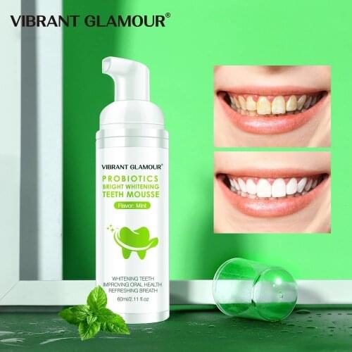 VIBRANT GLAMOUR Teeth Whitening Mousse Toothpaste Foam Removal Odor Teeth Cleaning Foam Teeth Cleaning Tooth White Tool