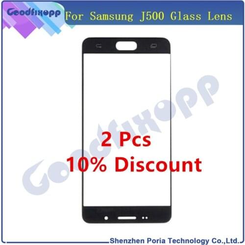 Front Panel Glass For Samsung Galaxy J5 2015 J500 J500F Front Out LCD Glass Lens Cover For Samsung J500 J500F Replacement Parts