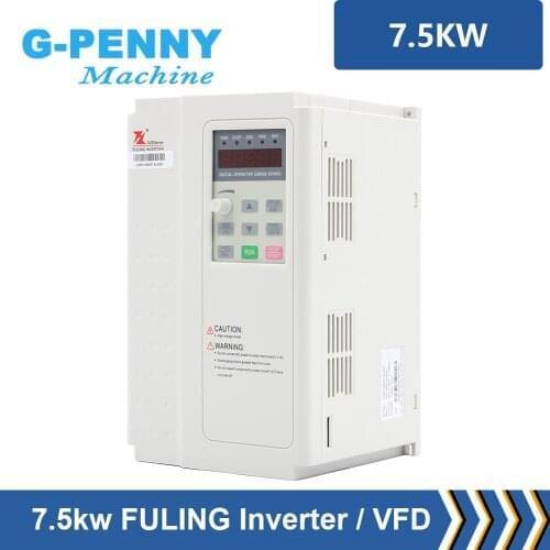 7.5kw 220v /380v Fuling brand VFD Variable Frequency Drive Inverter 1HP or 3HP Input 3HP Output 0-1000Hz speed controller