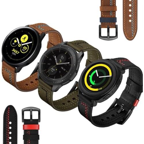 20/22mm Wrist Strap For Huawei GT2 Watch 2Pro Amazfit 1 2 Geunine Leather Watchband For Galaxy Watch 46mm Bracelet Gear S3 Bands