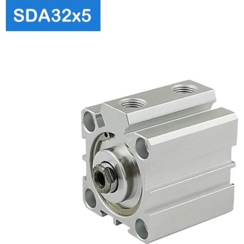 SDA32*5-S 32mm Bore 5mm Stroke Compact Air Cylinders SDA32X5 Dual Action Air Pneumatic Cylinder