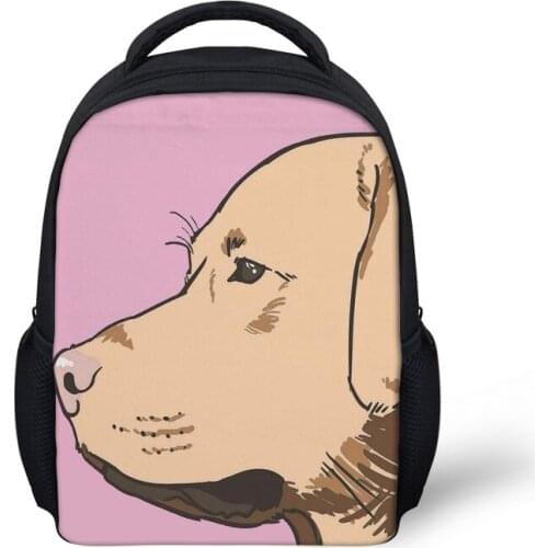Customzied Girls Kindergaten School Bags Cute Labrador Printing Schoolbag Backpack for Kids Baby Small Bagpack Daypack Satchel