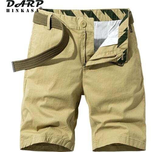 2021 Summer New Jogger Casual Men Cargo Shorts Khaki Loose Men Short Brand Clothing Men Military Cargo Shorts