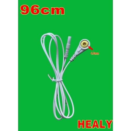 20pcs Electrodes Lead Cable Adapter Conversion Connection Wire Cord for HEALY WELLNESS Device With 2.0mm and 4.0mm Stud 96cm