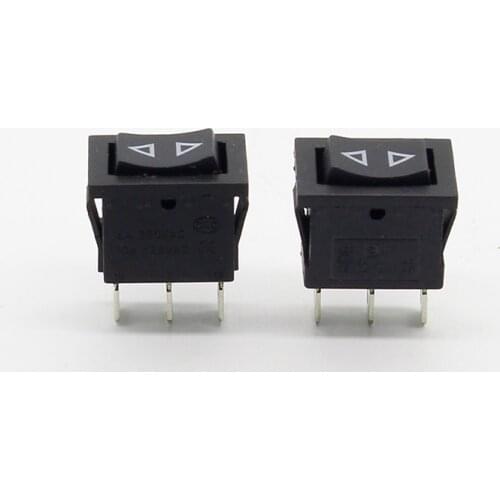 Triangular arrow rocker switch reset two-way SPDT lock free boatlike switch black