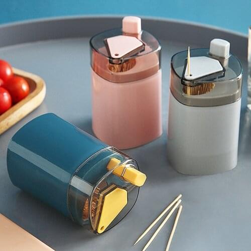 Creative Toothpick Box Household Automatic Push-Type Restaurant Toothpick Holder Nordic Portable Toothpick Containers