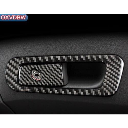 For Audi a4 b9 RS4 LHD RHD Interior Carbon Fiber Glove box switch panel Cover Trim Car 3D Stickers Accessories 2017 Styling