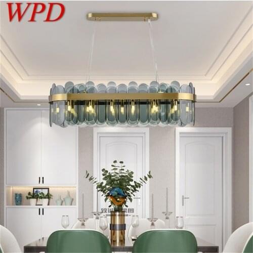 WPD Chandelier Postmodern Oval Pendant Lamp Simple LED Light Fixture for Home Living Dining Room