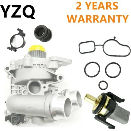 06H121026DD 2.0T Engine Water Pump Cooling Thermostat Hose Connector Repair Set For Audi A4 A6 Q3 TT VW Passat Golf Tiguan Jetta