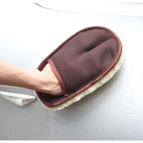 1pcs Lambswool Car Wash Mitt Deep Pile Car Cleaning Glove Wash Wax Clean