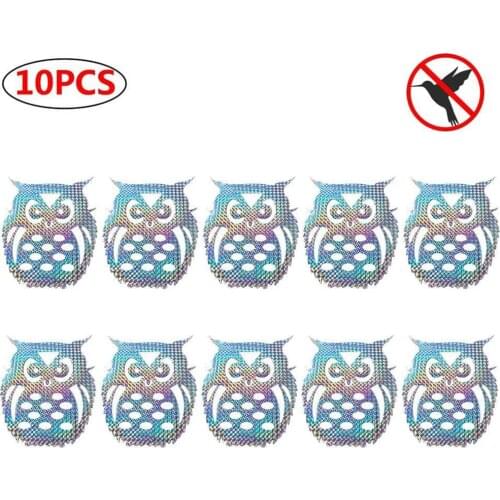 10pcs Anti-Collision Alert Stickers Film Bird Reflective Window Stickers Anti Bird Sticker Bird Repellent for Courtyard Window