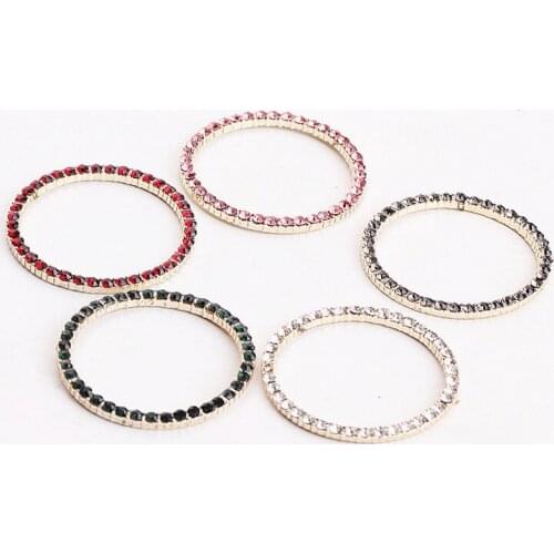 10pcs Fashion bing hollow circle charm With rhinestone pendant Earrings Drop charm Ear Studs connecter tag Jewelry DIY