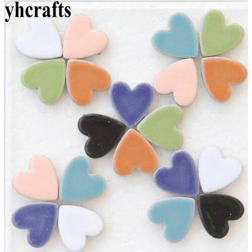 120PCS/520Gram/Lot,Color selction Ceramic heart mosaic DIY Mosaic lantern Marble mosaic Craft material Home decoration