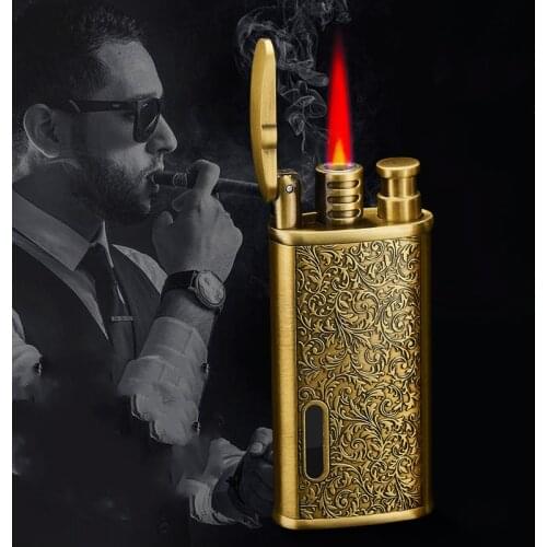 2020 Torch Lighter Jet Turbo Butane Gas Lighter For Cigar Cigarette Windproof Metal Pocket Lighter Gadgets For Man Gas Window