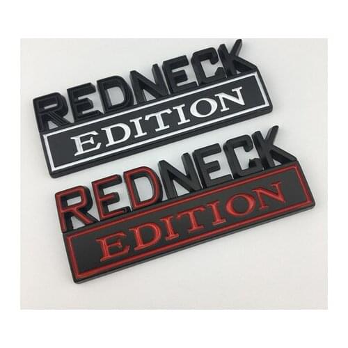 3D Black Metal REDNECK EDITION Emblem Auto Trunk Fender Badge Decal Stickers Car Accessories
