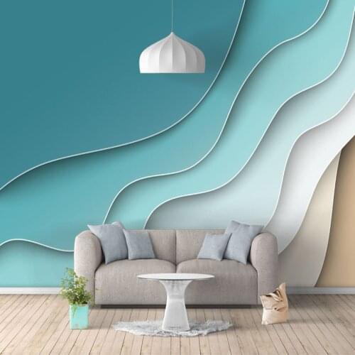3D Wallpaper Modern Abstract Line Geometric Pattern Photo Wall Murals Living Room Bedroom Home Decor Background Wall Painting 3D