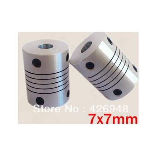 7x7mm Encoder/CNC Motor shaft coupling,7mm to 7mm Stepper motor connector/Wound Flexible Coupler,19x25mm (D19 L25)