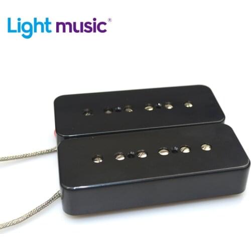 Alnico 5 Soapbar P90 Guitar Neck & Bridge Pickups Black Guitar Accessories Guitar Bridge Pickup