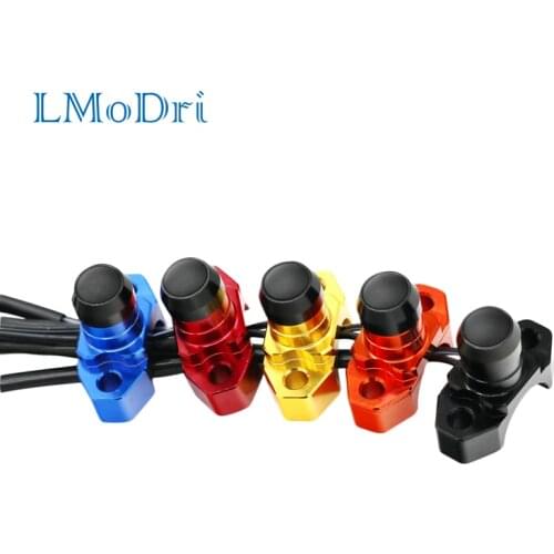 LMoDri CNC Aluminum Motorcycle Switch Manual Return Button Handlebar Mount Headlamp Lights Switches 22mm