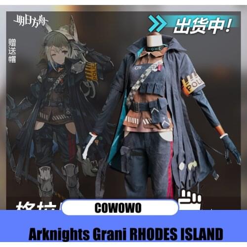 Anime! Arknights Grani RHODES ISLAND Battle Suit Lovely Uniform Cosplay Costume Halloween Party Outfit For Women Free Shipping