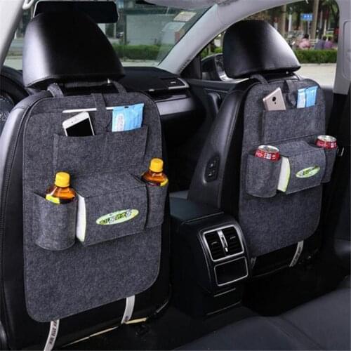 Auto Storage Pouch Car Back Seat Storage Bag Multi-Pocket Holder for Organizing(Red Black Gray Blue Pink)