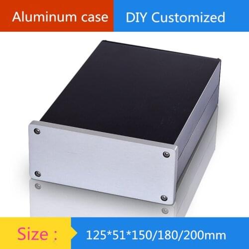 Diy amp case 125*51*150 mm aluminum amplifier chassis DAC Chassis HIFI tube amp chassis Power shell /AMP Enclosure /case/DIY box