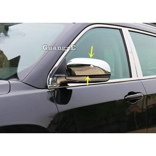 For Jeep Compass 2017 2018 2019 2020 Car Styling Decoration Back Rear View Rearview Side Door Mirror Cover Stick Trim Frame 2pcs
