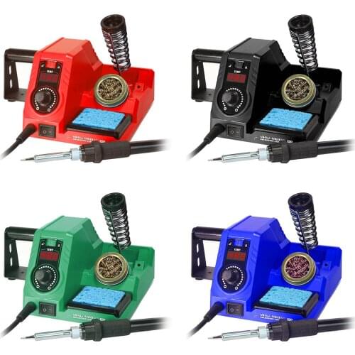 220V Electric Digital Soldering Station Welding Tools Temperature Lock Auto-sleep Adjustable Temperature 200°C-480°C EU Plug