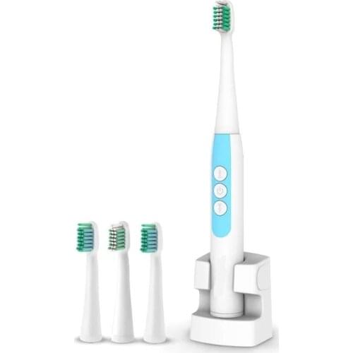 Electric Toothbrush Rechargeable Tooth Brushes With 4 Pcs Replacement Heads 5 Teeth Brushing Modes