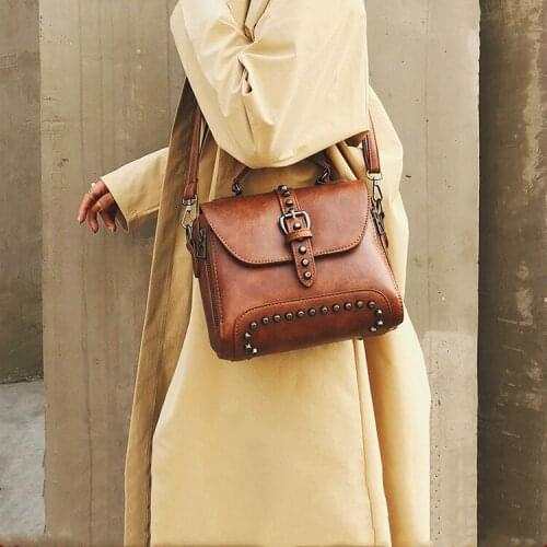 HANSOMFY Luxury Women Leather Bag Sheepskin Messenger Bags Handbags Famous Brands Designer Female Handbag Shoulder Bag Sac MQ-28