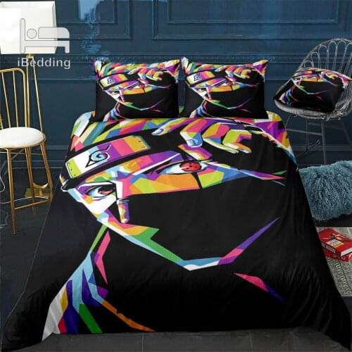 Hatake Kakashi Duvet Cover Japanese Anime Bedding Set Luxury Comfortable Quilt Set for The Family Childrens Beds