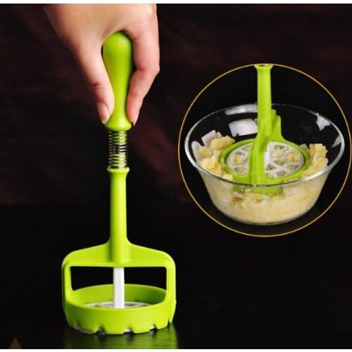1PC Potato Masher Stainless Steel+Plastic Hand Held Mashed Potatoes Sweet Potato Making Tools Kitchen Cooking Tools KX 022