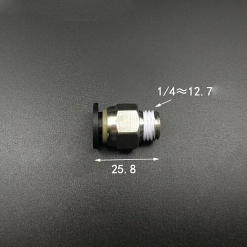 DN8 1/4" BSP Male x 10mm Hose Black Cap Brass Push In to Connect One Touch Fitting Pneumatic Air