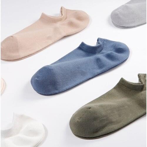 Summer Cotton Sports Mens Socks Sweat Absorption Deodorant Breathable Thin Pure Color Boat Socks Man Moisture Casual Socks