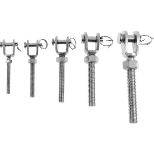 M5 M6 M8 M10 M12 Marine Stainless Steel Jaw Open Bolt & Nut Replacement Turnbuckle Rigging Screw for Kayak Canoe Boat Dinghy