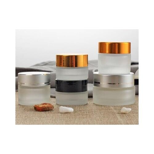 5/10/15/20/30/50g Frosted Glass Refillable Ointment Bottles Empty Cosmetic Jar Pot Eye Shadow Face Cream Container