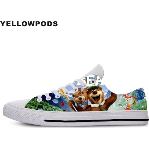 Mens Shoes Casual New Fashion Men Yogi Bear And Cindy Dancing Cartoon Patterns Novelty Women/Men Customized White Brand Shoes