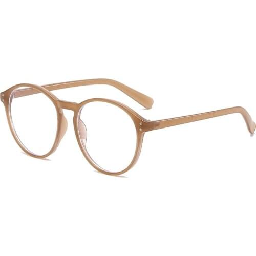 TR90 Unisex Blue Light Blocking Spectacles Anti Eyestrain Decorative Glasses Vintage Round Computer Radiation Protection Eyewear