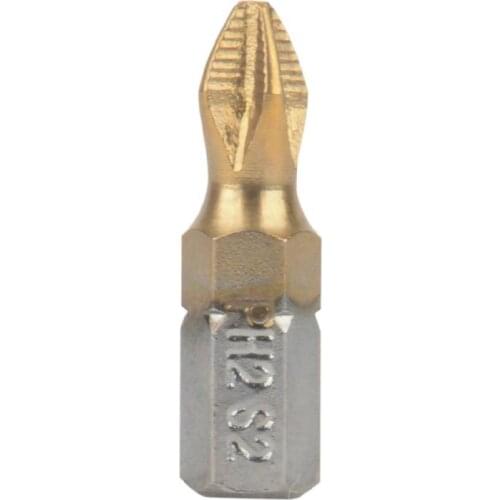 Screwdriver 10pcs Anti Slip PH2 Bit 25mm Length Shank Titanium Coated Drill Bits For Electric Drill