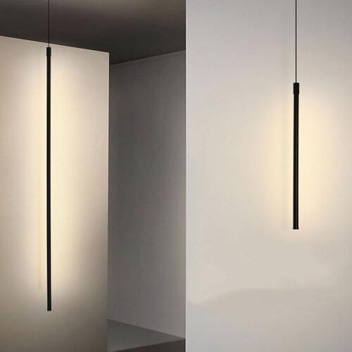 Nordic Personality Black Led Pendant Lights For Home Decoration, Minimalist Living Room Bedroom Bedside Indoor Lighting Fixture