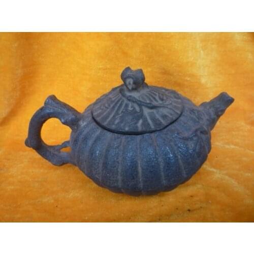 Rare Old Qing Dynasty ironware teapot,primitive simplicity, free shipping