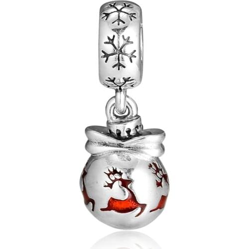 Christmas Ornaments Beads Fits Original Charm Bracelet 925 Sterling Silver Pendants Charms Beads For Jewelry Making Berloque