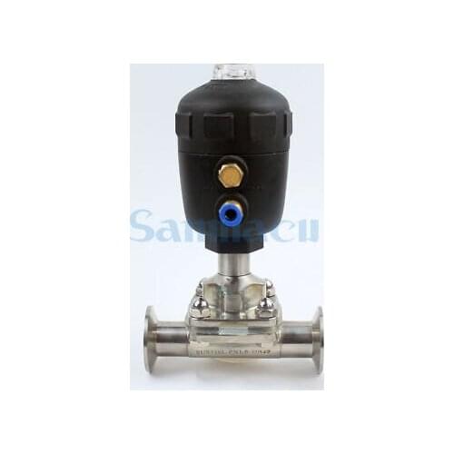 3/4" 19mm SUS316 Stainless Steel Sanitary Pneumatic Tri Clamp Diaphragm Valve 229 PSI For Homebrew